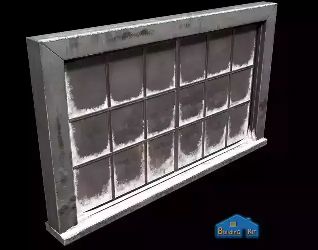 Frosted window - modular Low-poly 3D model