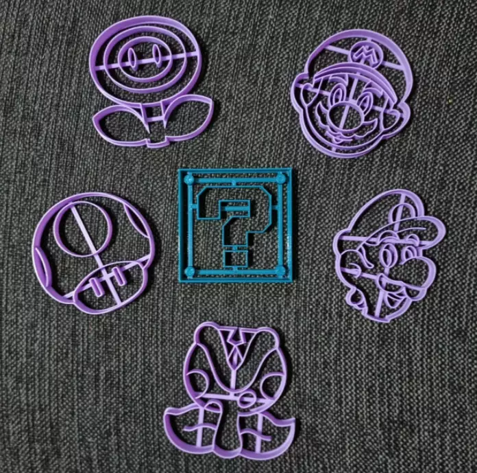 Mario Bross Set x 6 - Cookie Cutter 3D print model_0