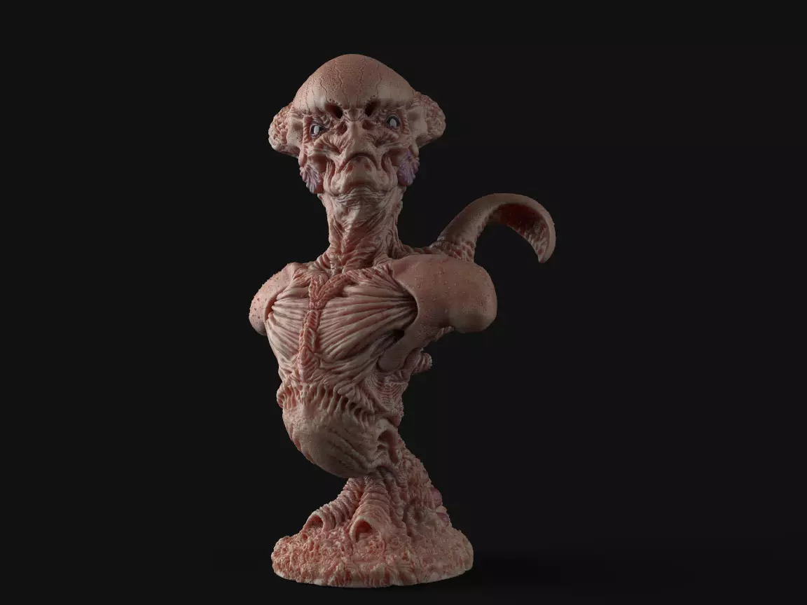 Alien Bust inspired in Giger 3D print model_0