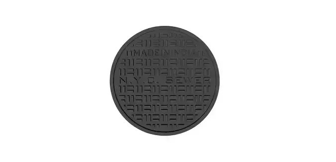 Drink coaster -NYC manhole cover 3D print model 3D print model