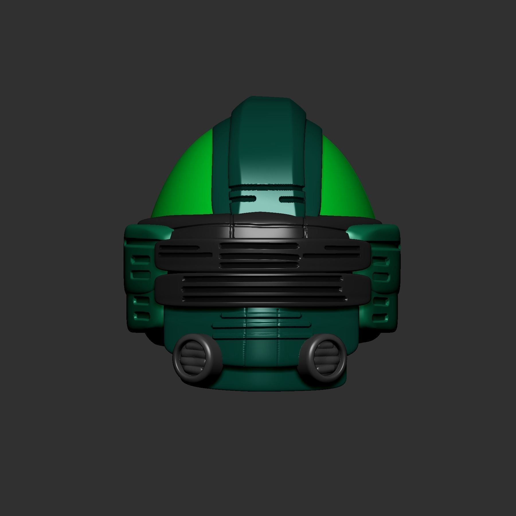 helmet high poly sculpt 3d printable 3D model_1