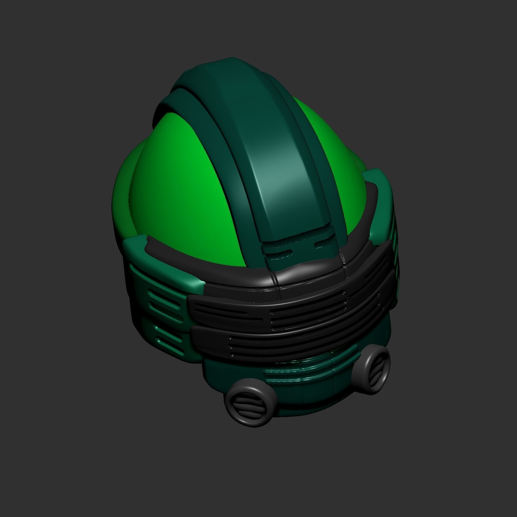 helmet high poly sculpt 3d printable 3D model_4