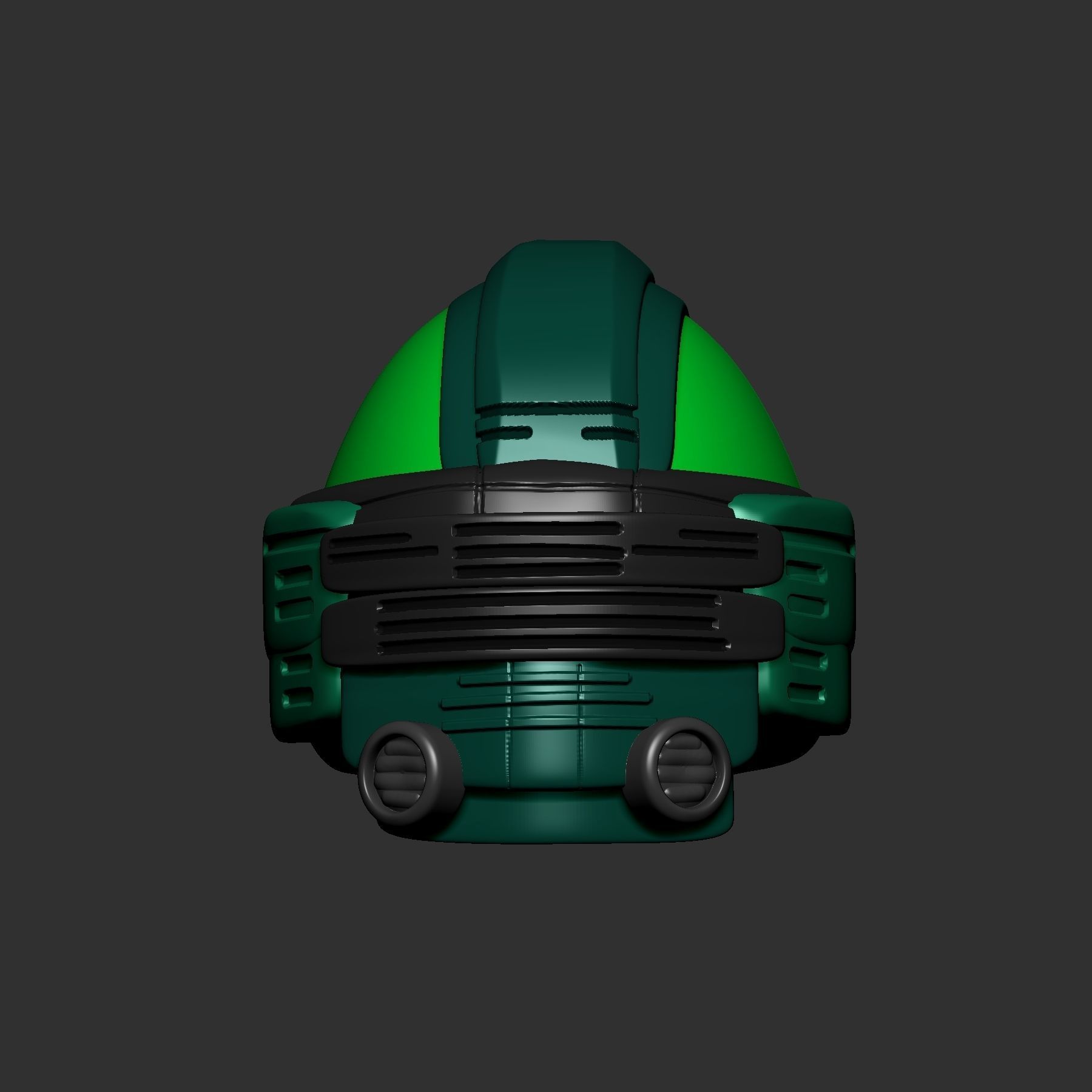 helmet high poly sculpt 3d printable 3D model_6