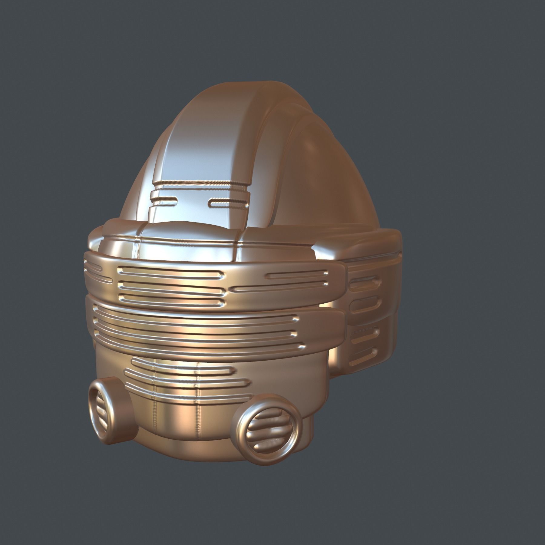 helmet high poly sculpt 3d printable 3D model_7