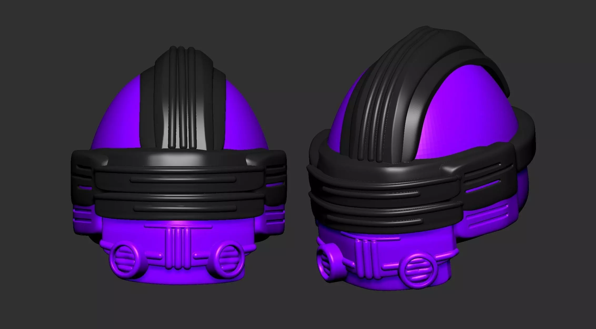 helmet high poly sculpt 3d printable 3D model_0