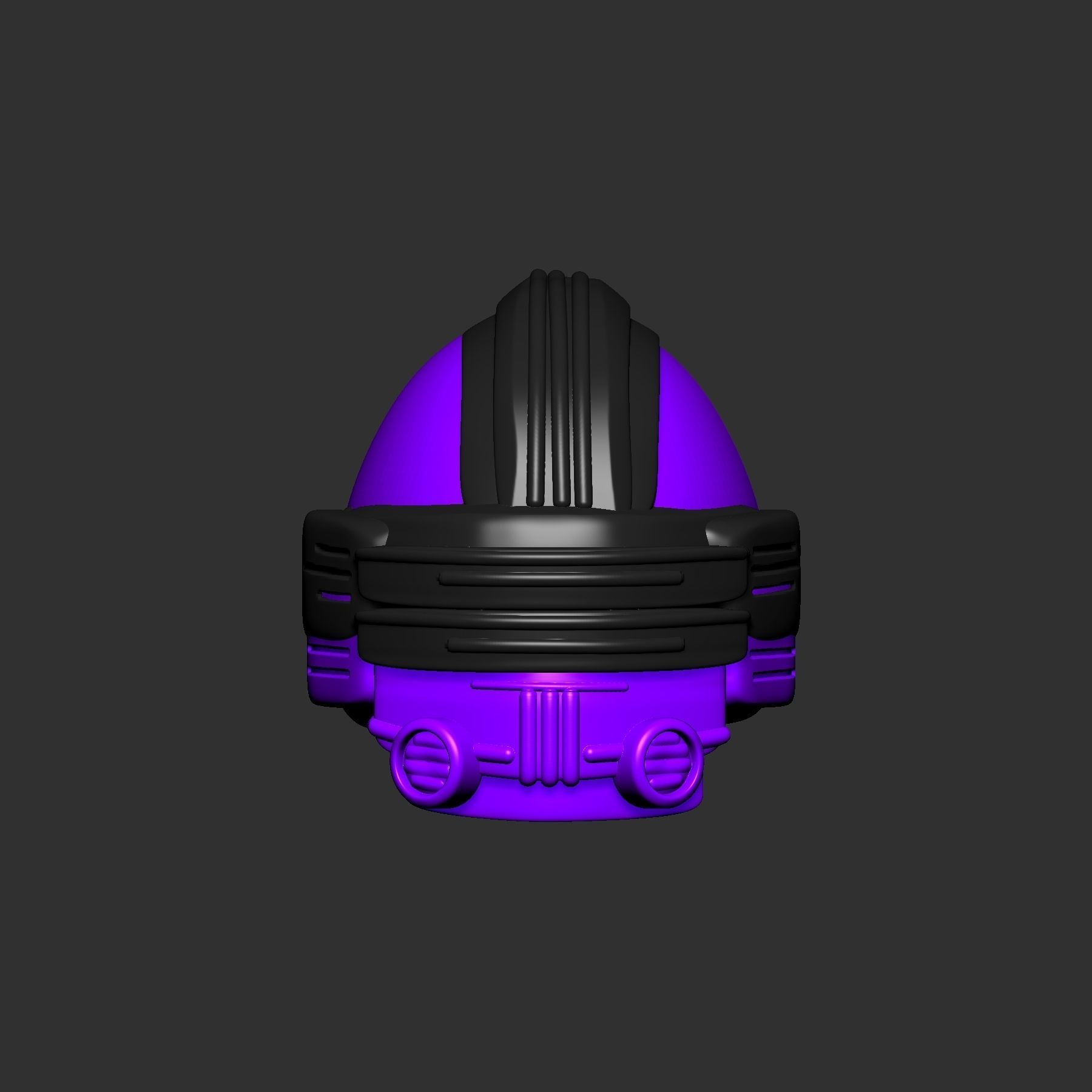 helmet high poly sculpt 3d printable 3D model_1