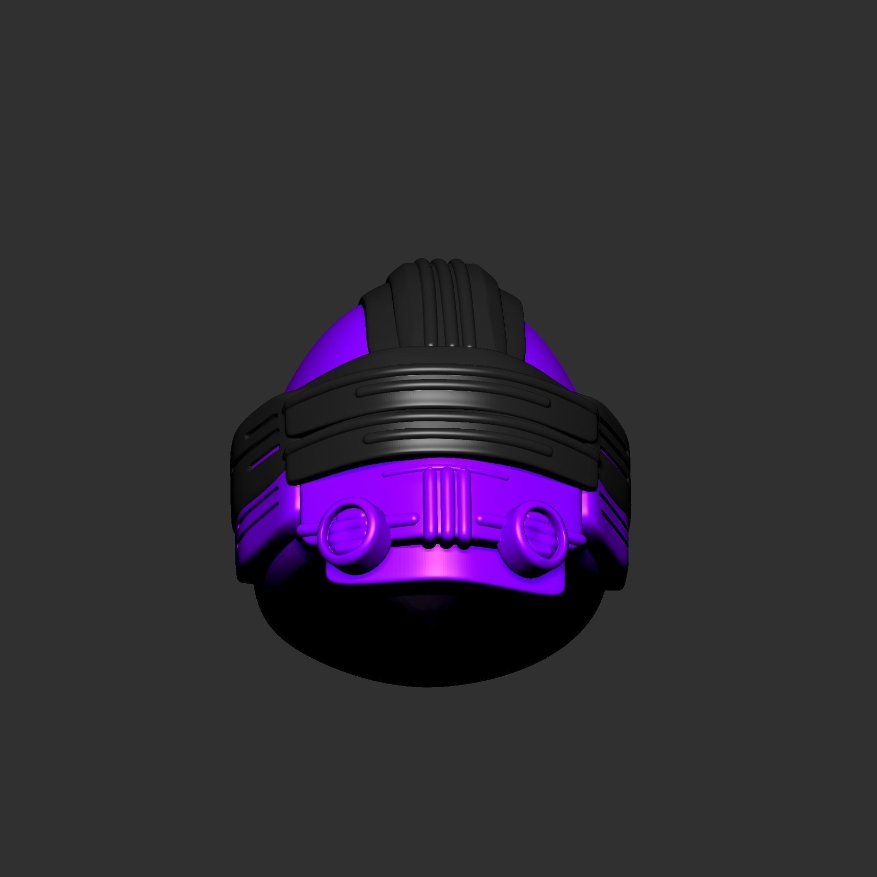 helmet high poly sculpt 3d printable 3D model_5