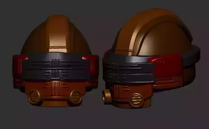 helmet high poly sculpt 3d printable ver 7 3D model 3D model