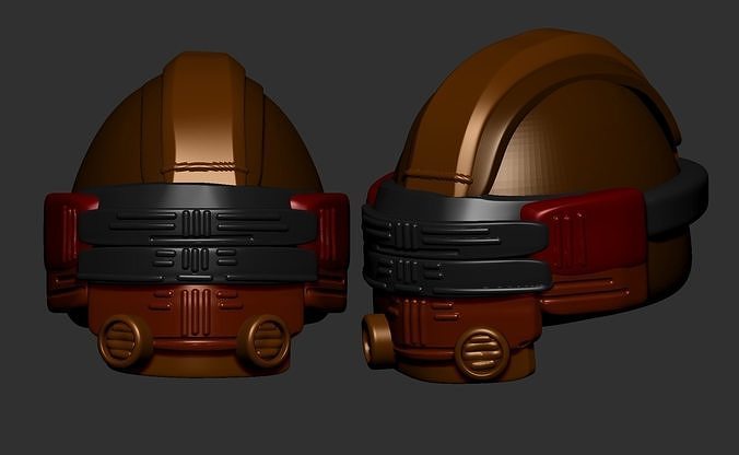 helmet high poly sculpt 3d printable ver 7 3D model 3D model