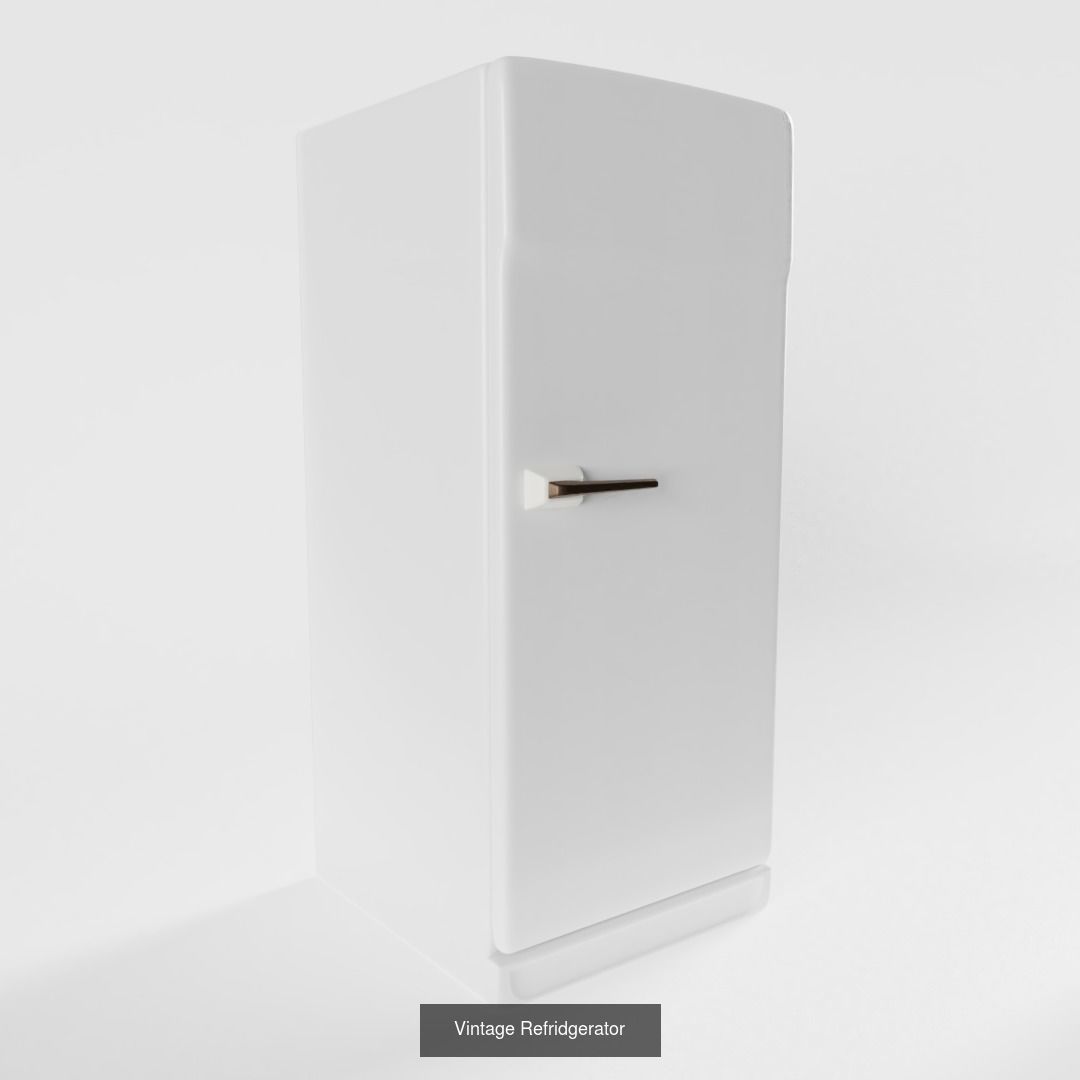 Vintage Mid-Century Kitchen 3D Model Collection_10