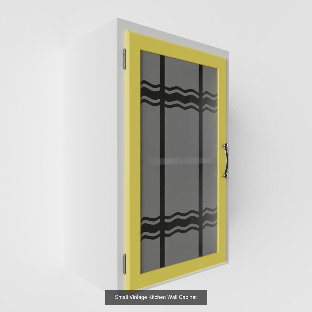 Vintage Mid-Century Kitchen 3D Model Collection_9