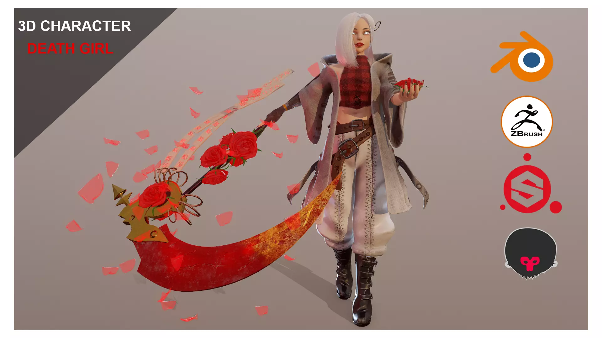 Death Girl 3D model_0