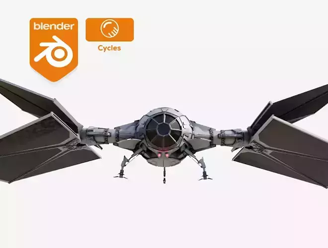 Tie Fighter - The Mandalorian- Outlander version 3D model