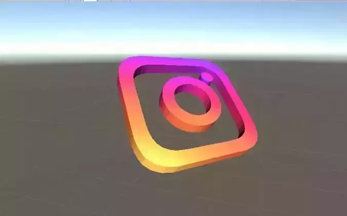 Instagram 3d logo