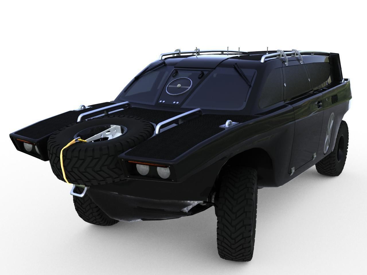 DROZD amphibious Low-poly 3D model