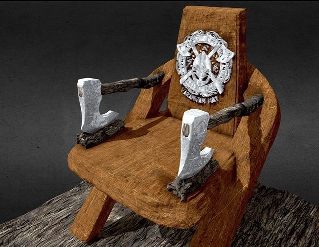 Axe Viking Chair 3D print model