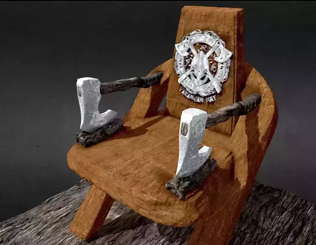 Axe Viking Chair 3D print model