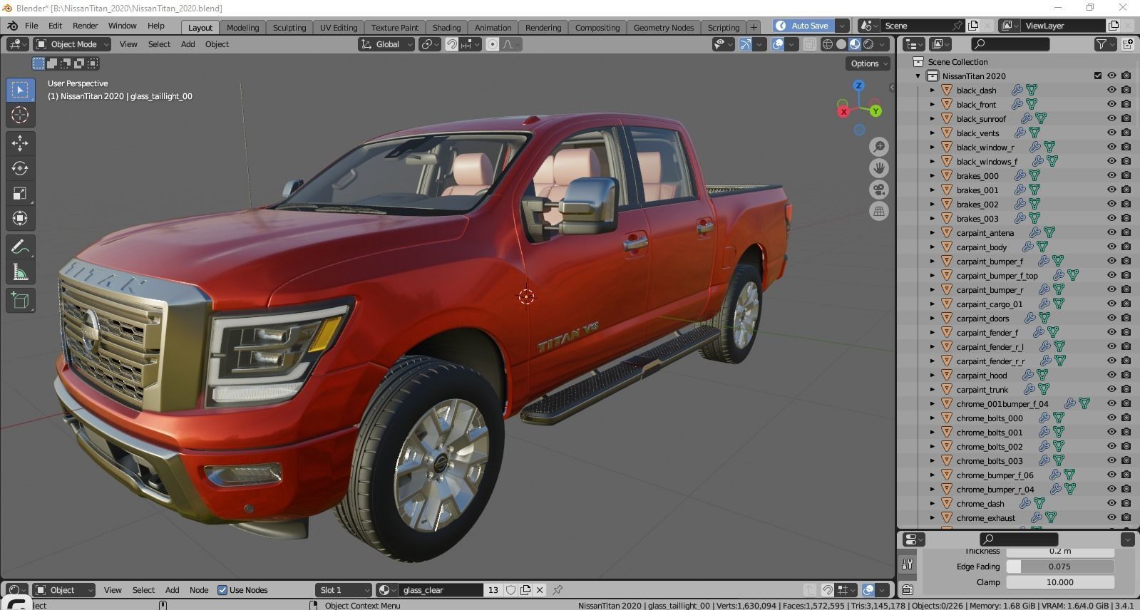 Nissan Titan 2020 3D model_27