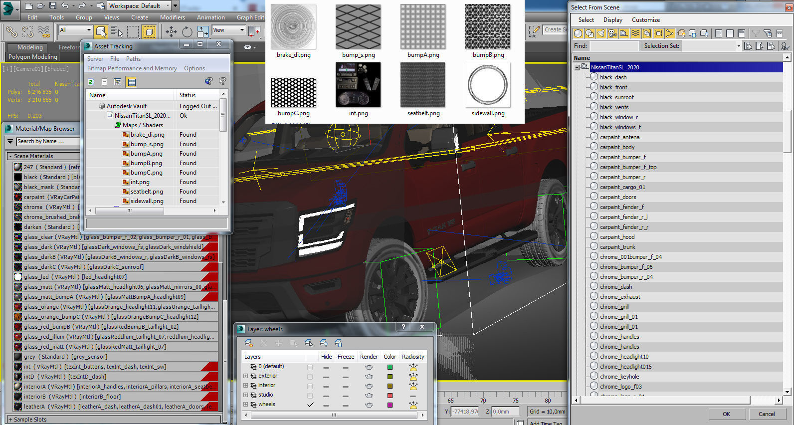 Nissan Titan 2020 3D model_26
