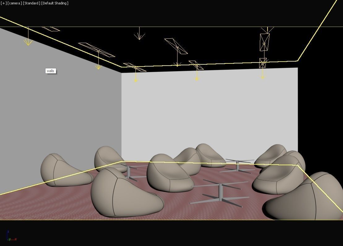 Seats and Tables 3D model_3