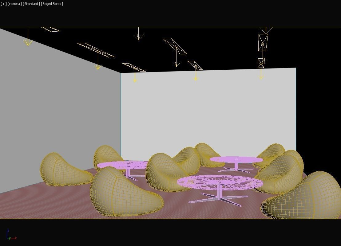Seats and Tables 3D model_4