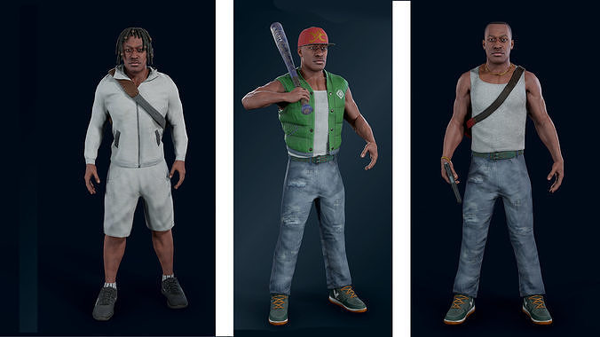 3D Model Pack Modern character VR / AR / low-poly | CGTrader