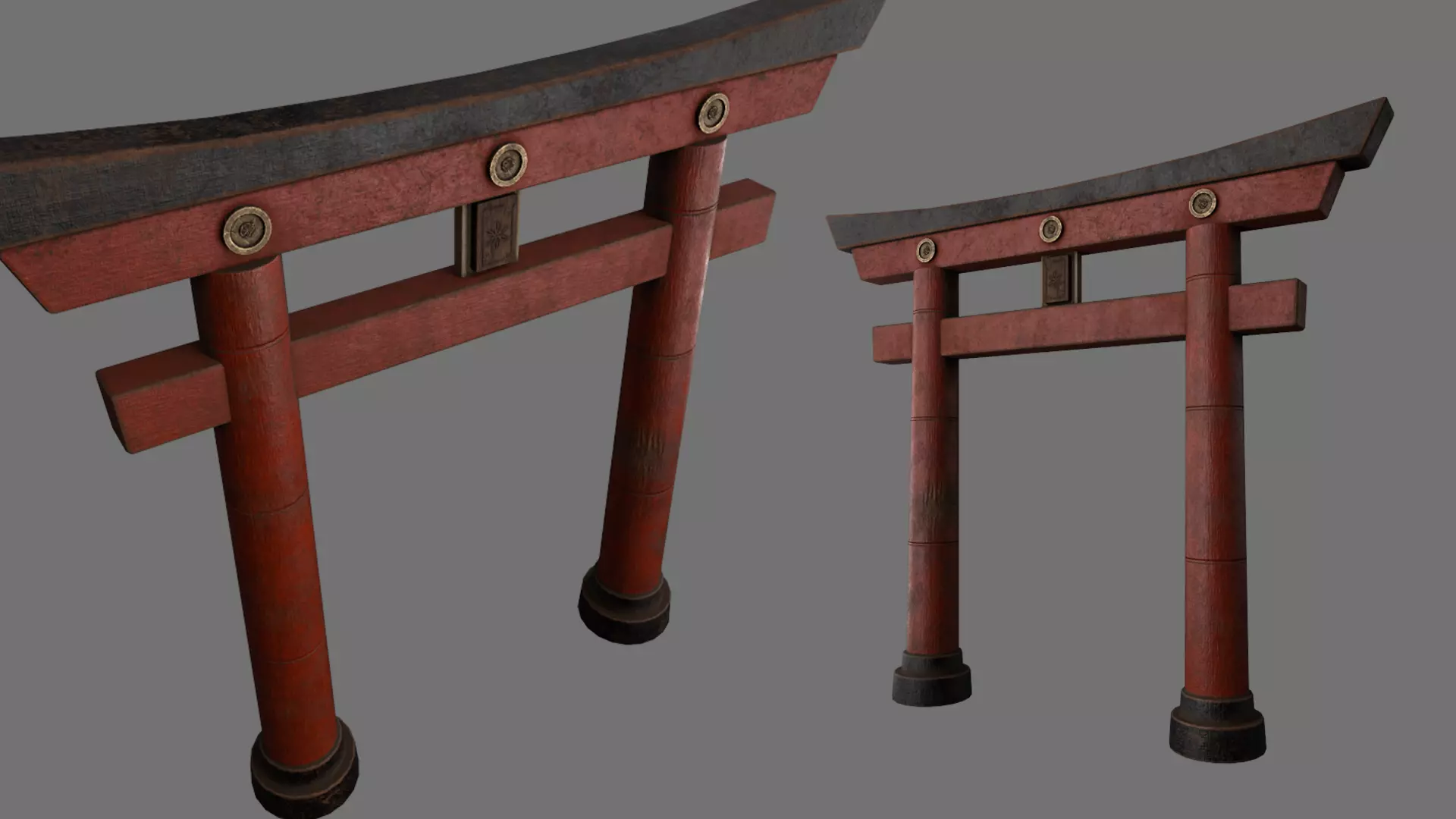 Japanese Gate Torii 3D model_0