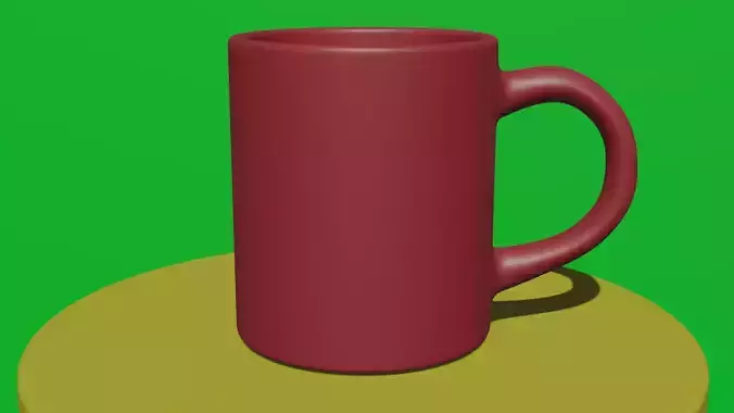 Mug with a round chair and basic scene