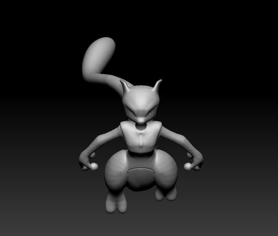 Pokemon Mew Mewtwo Mega Evolution 3D print model_11