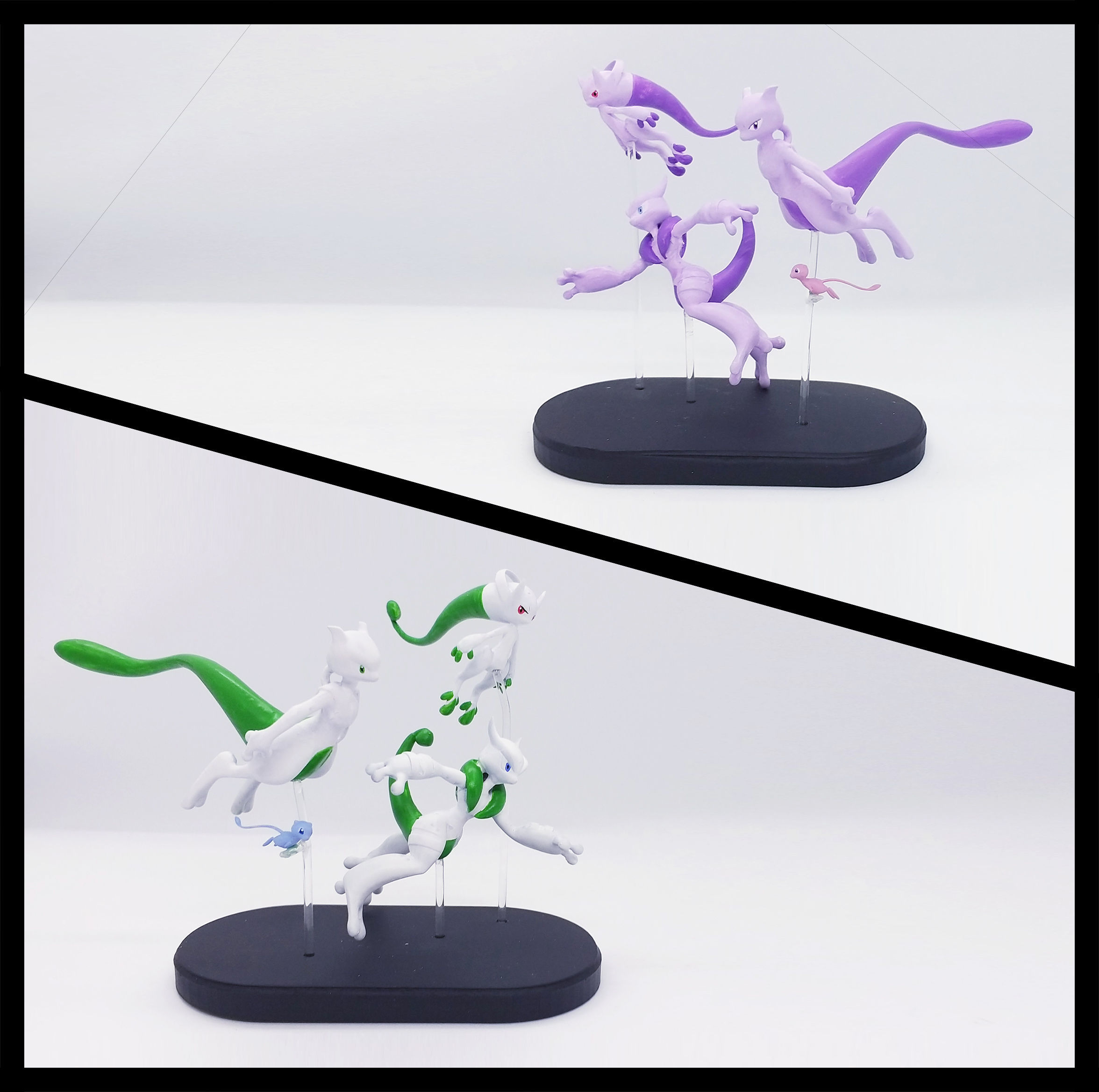 Pokemon Mew Mewtwo Mega Evolution 3D print model_2