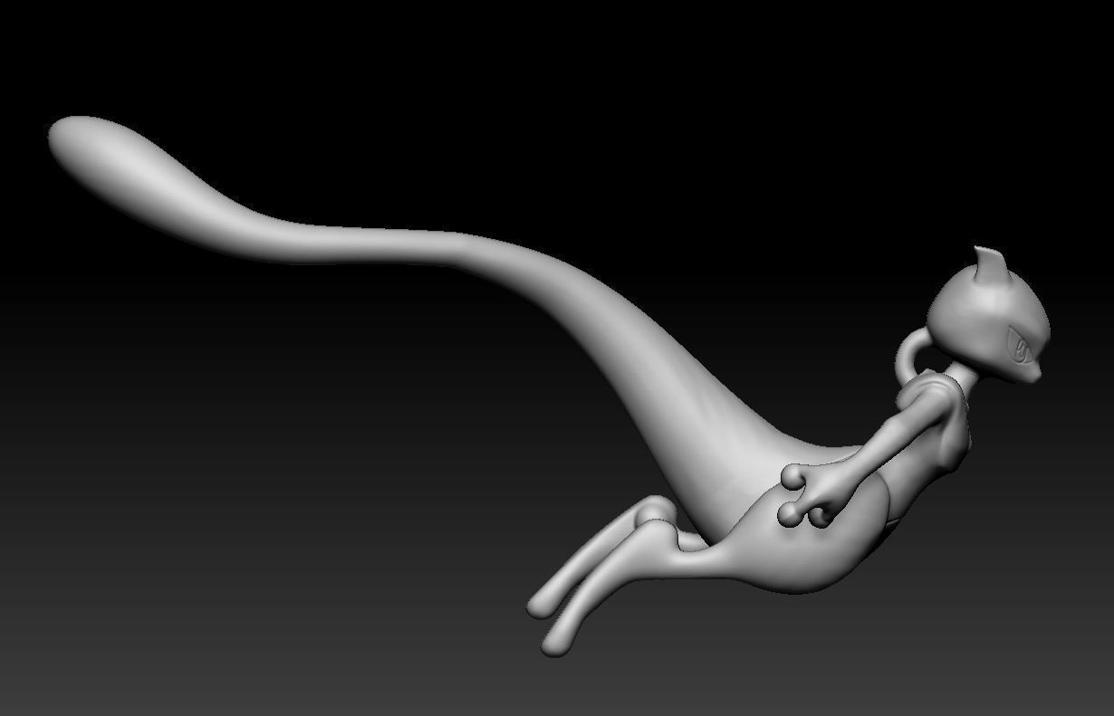 Pokemon Mew Mewtwo Mega Evolution 3D print model_13