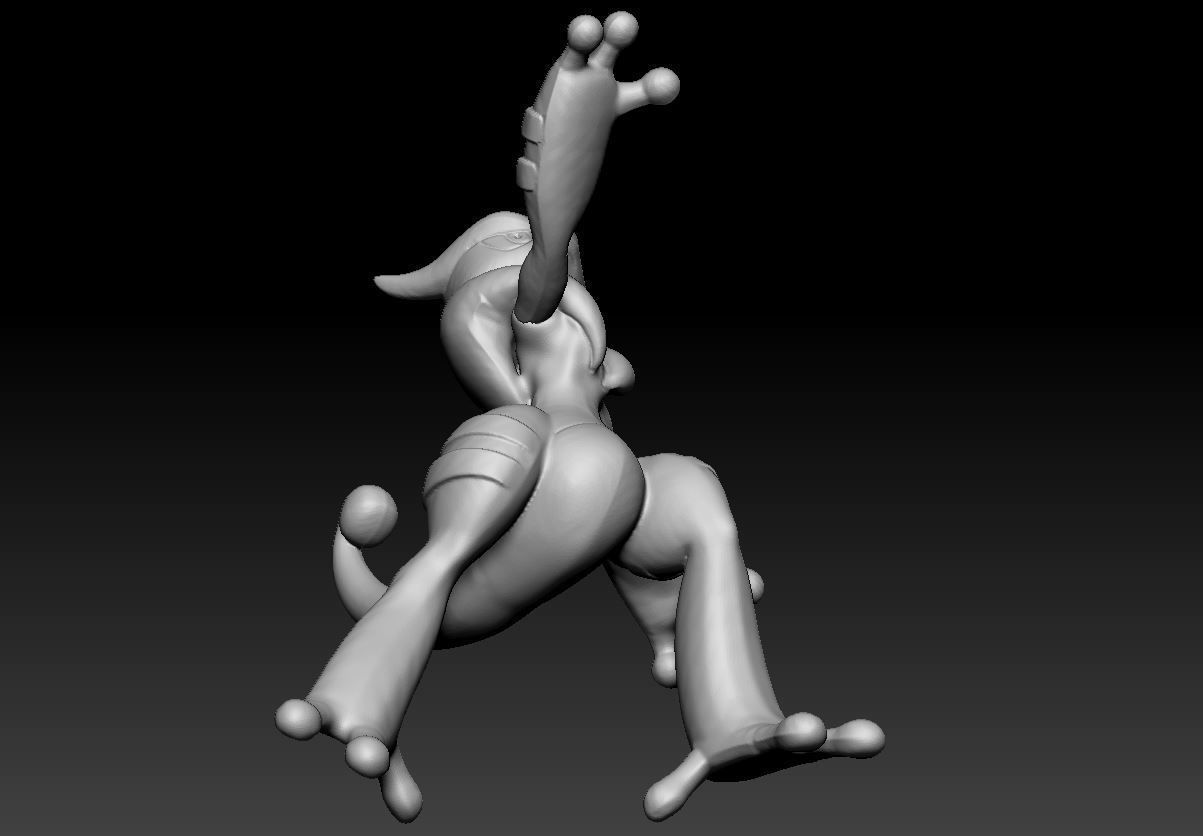Pokemon Mew Mewtwo Mega Evolution 3D print model_16