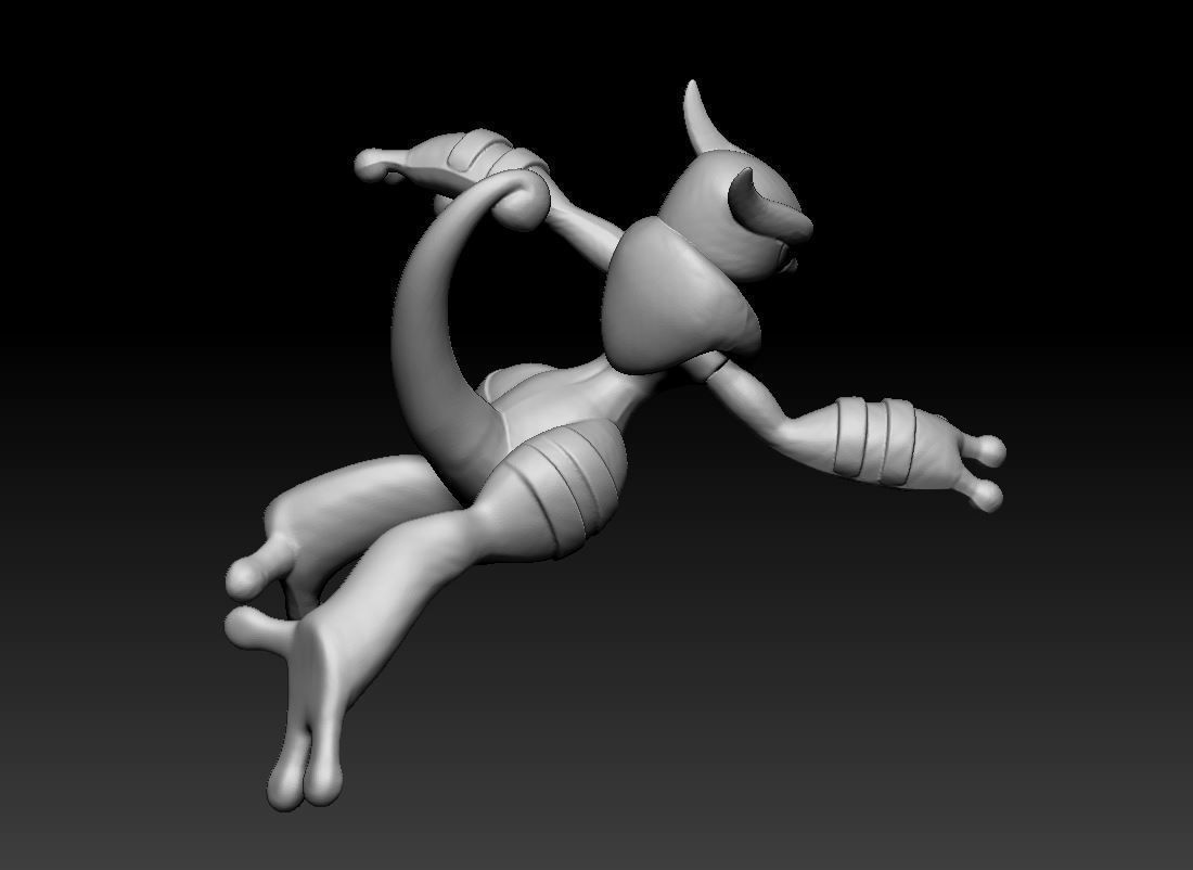 Pokemon Mew Mewtwo Mega Evolution 3D print model_17