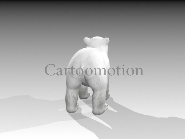 polar bear baby 2 Low-poly 3D model_4