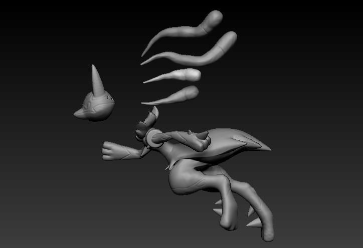 Pokemon Lucario Mega Evolution 3D print model_6