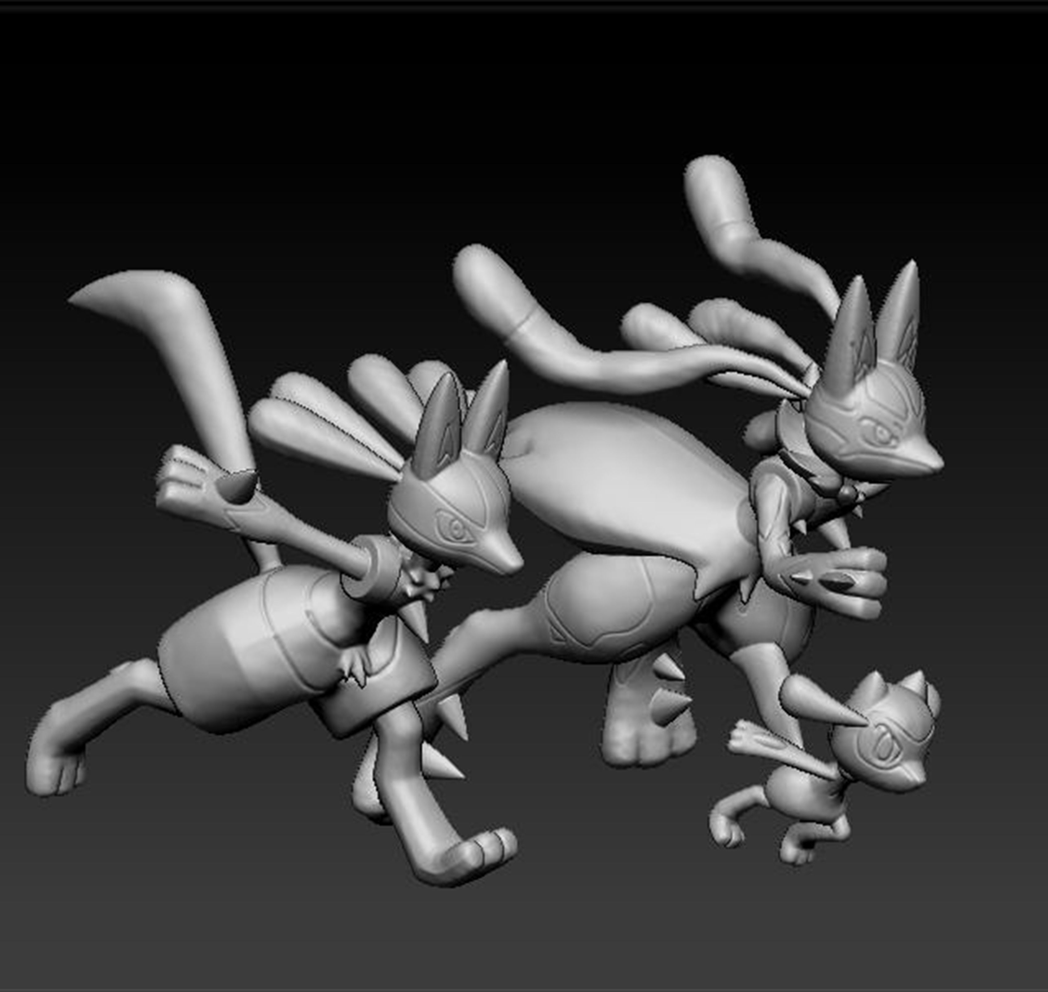 Pokemon Lucario Mega Evolution 3D print model_2