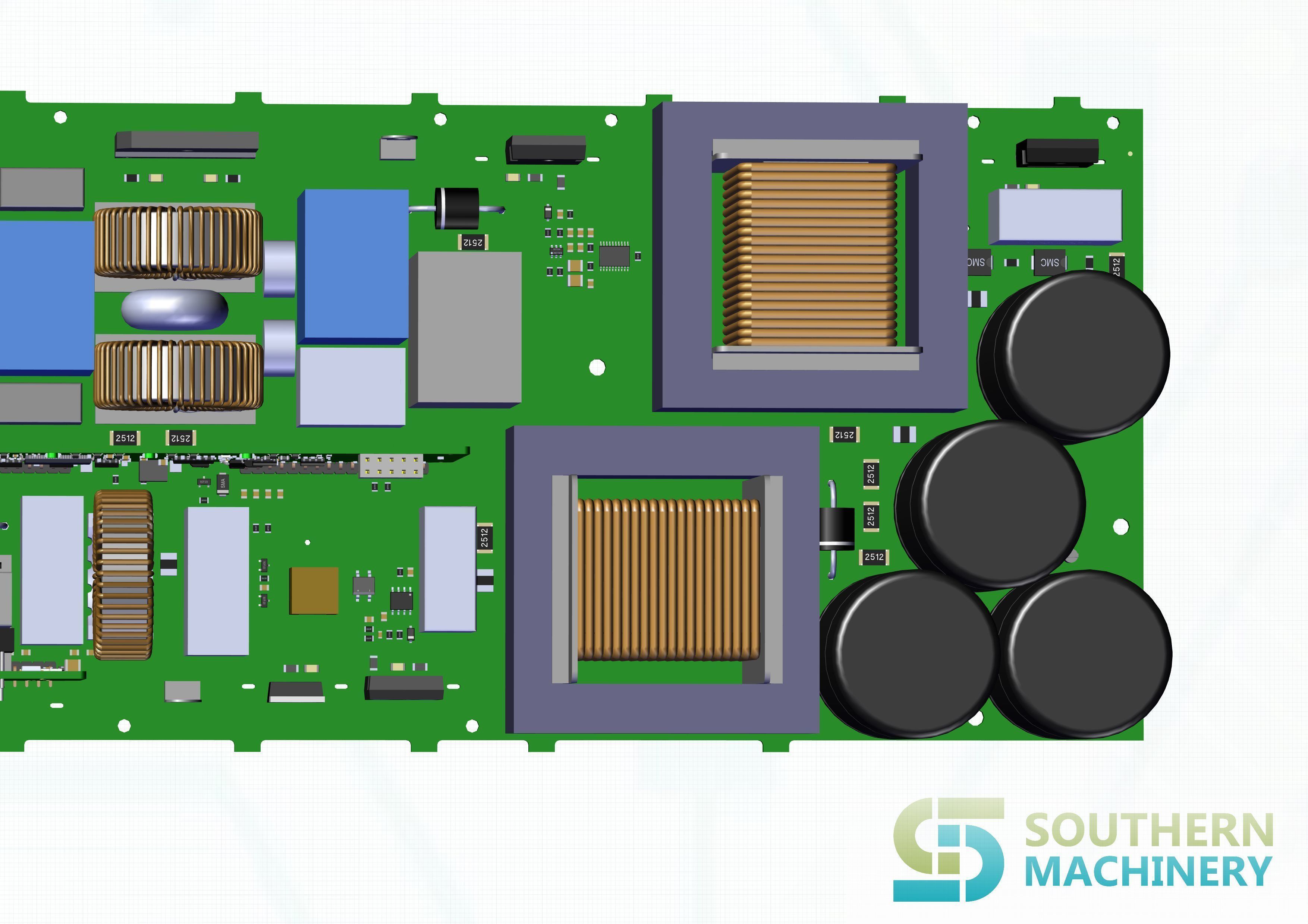LED lighting driver PCB assembly machine manufacturing 3D model_4