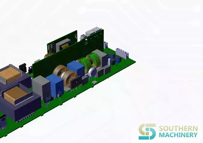 LED lighting driver PCB assembly machine manufacturing 3D model