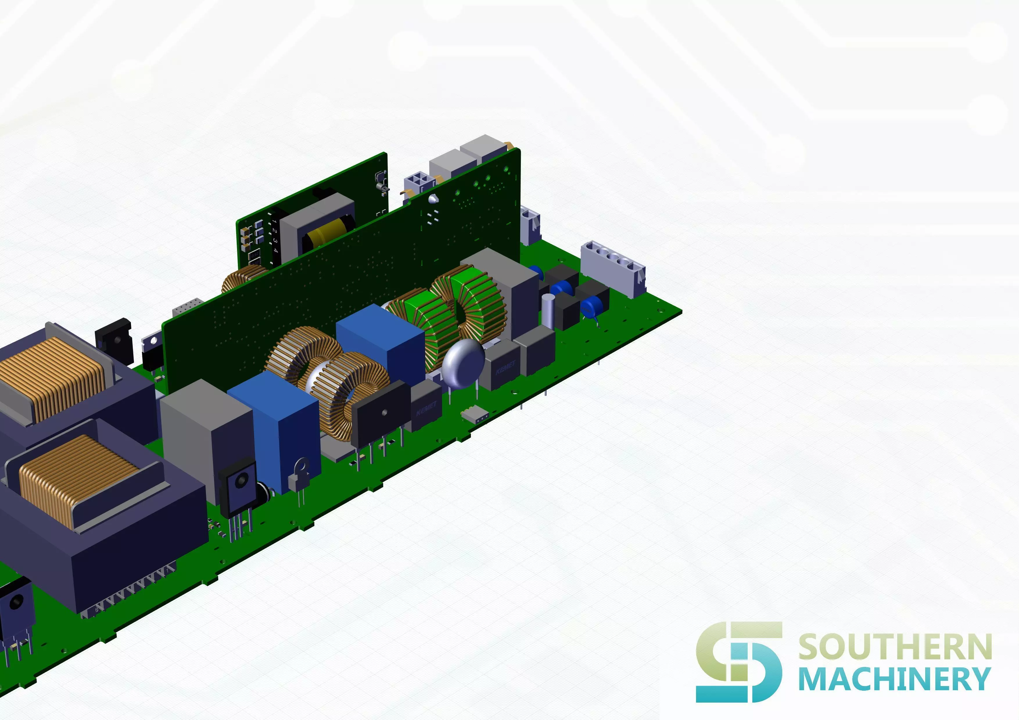 LED lighting driver PCB assembly machine manufacturing 3D model_0