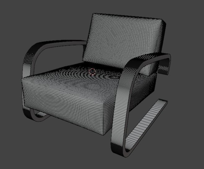 Aalto Armchair 400 3D model_5