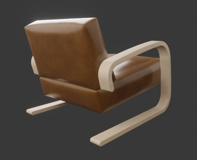 Aalto Armchair 400 3D model_4