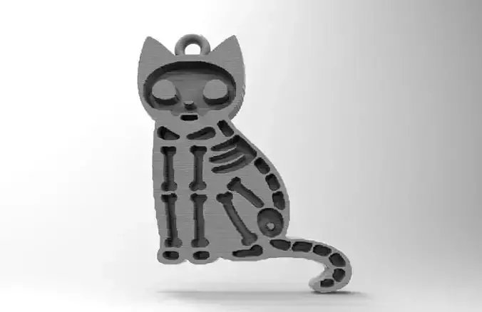 cat skeleton 3D print model