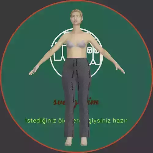 YUKSEK BEL PANTOLON 3D model