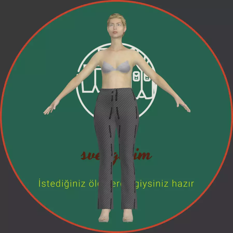 YUKSEK BEL PANTOLON 3D model_0
