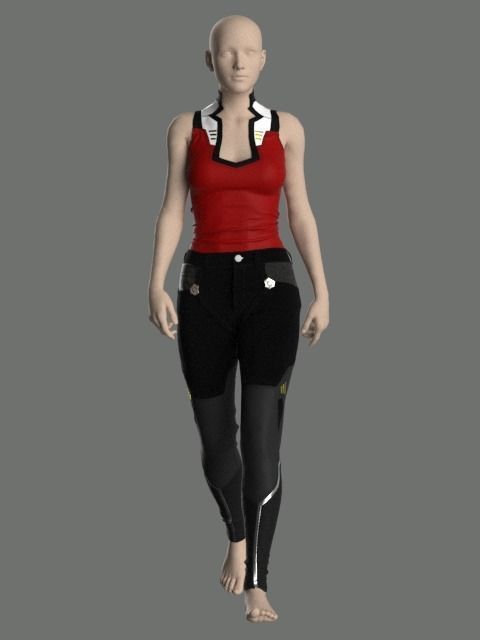 Sci-Fi Jacket with Pants - 52 Marvelous Designer and Clo3D 3D model_12