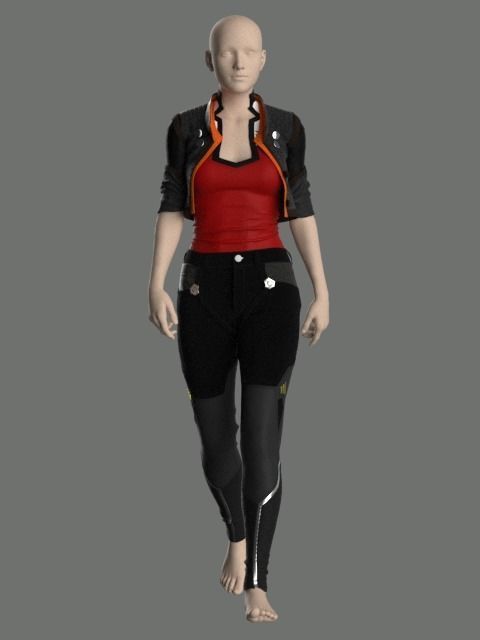 Sci-Fi Jacket with Pants - 52 Marvelous Designer and Clo3D 3D model_5