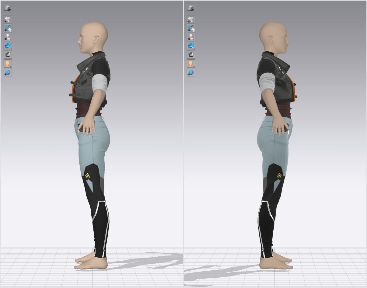 Sci-Fi Jacket with Pants - 52 Marvelous Designer and Clo3D 3D model_4