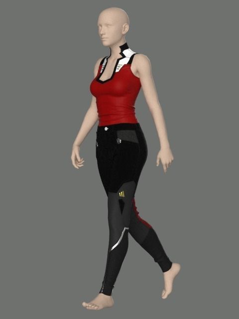 Sci-Fi Jacket with Pants - 52 Marvelous Designer and Clo3D 3D model_16