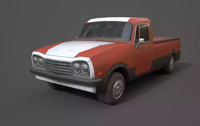 Generic PickUp Orange Low-poly 3D model