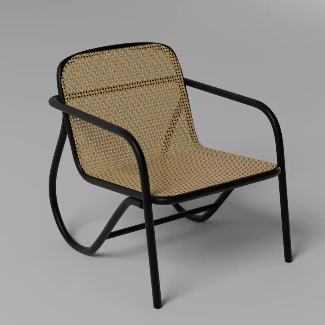Rattan Armchair Free 3D model